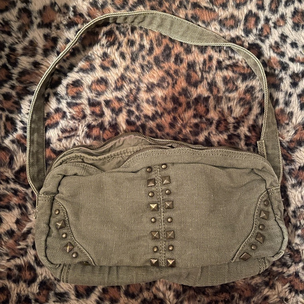 Y2K Olive Green Studded Women's Bag
